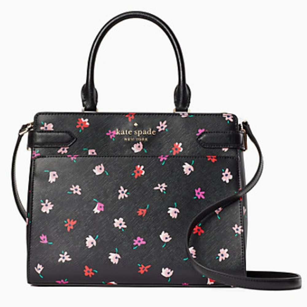 Kate Spade Staci Ditsy Buds Medium Satchel NWT
